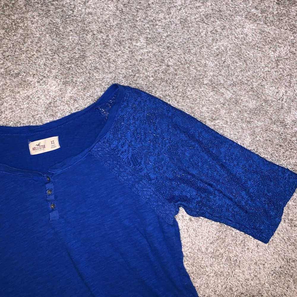 Hollister Dark Blue Short Sleeve Top size XS - Picture 7 of 10